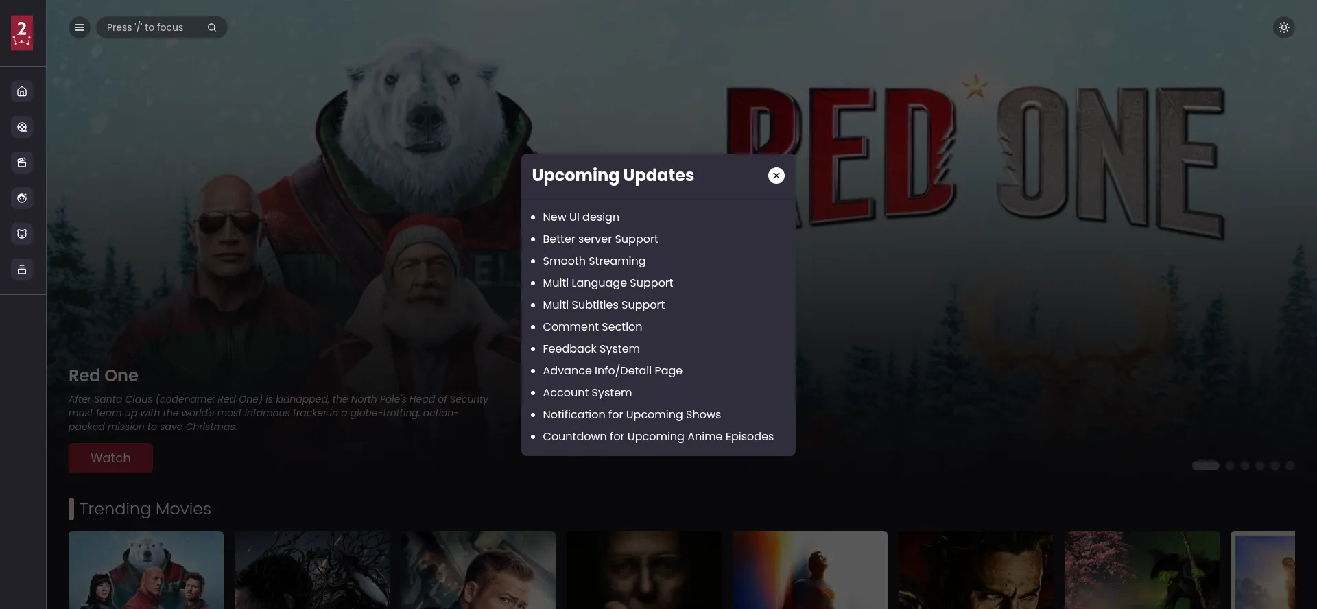 Website screenshot of Way2movies.vercel.app