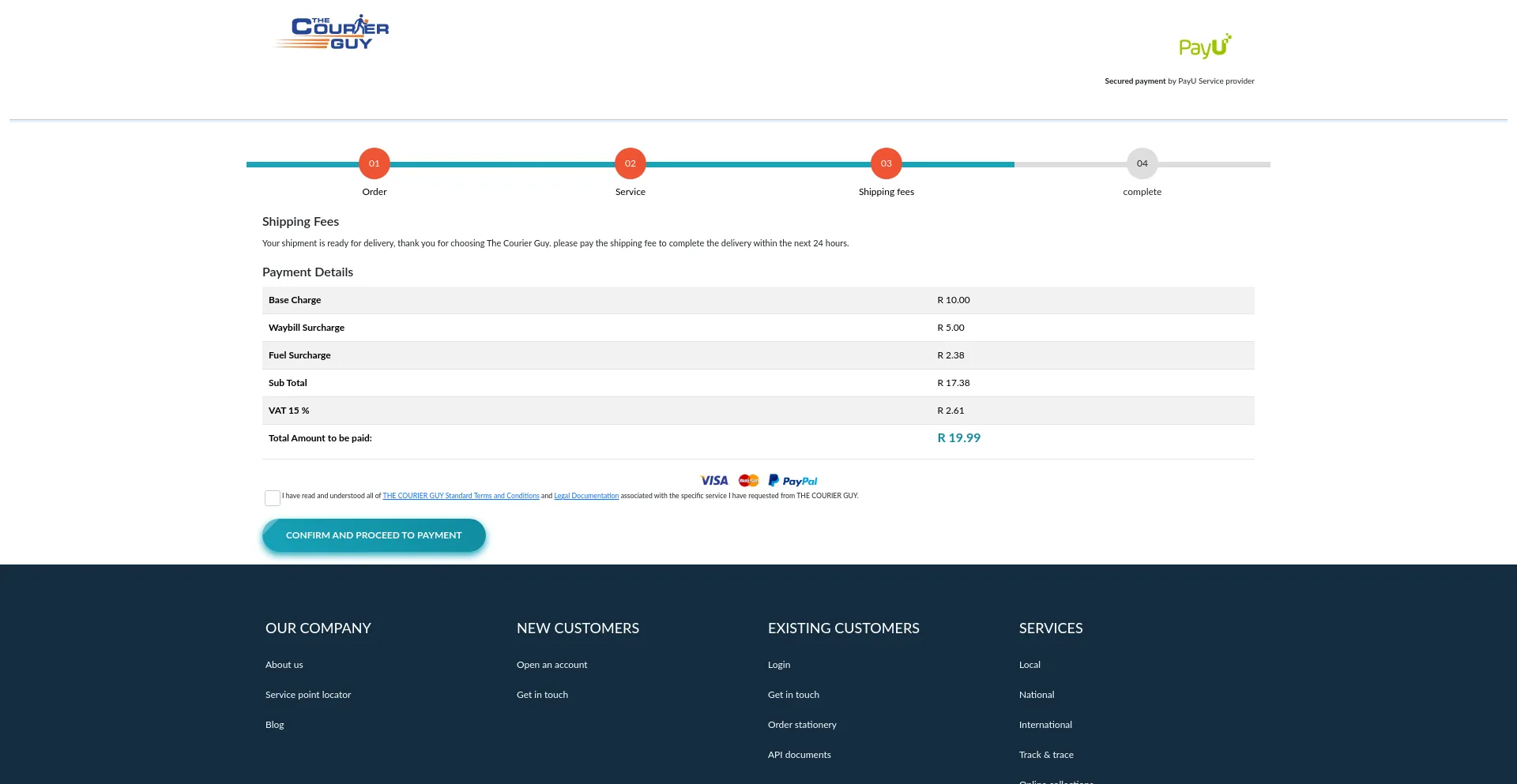 Website screenshot of Waybill58830c.live
