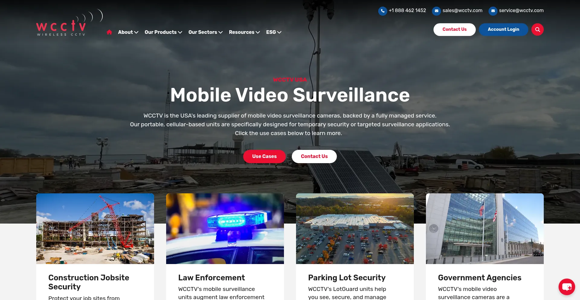 Website screenshot of Wcctv.com