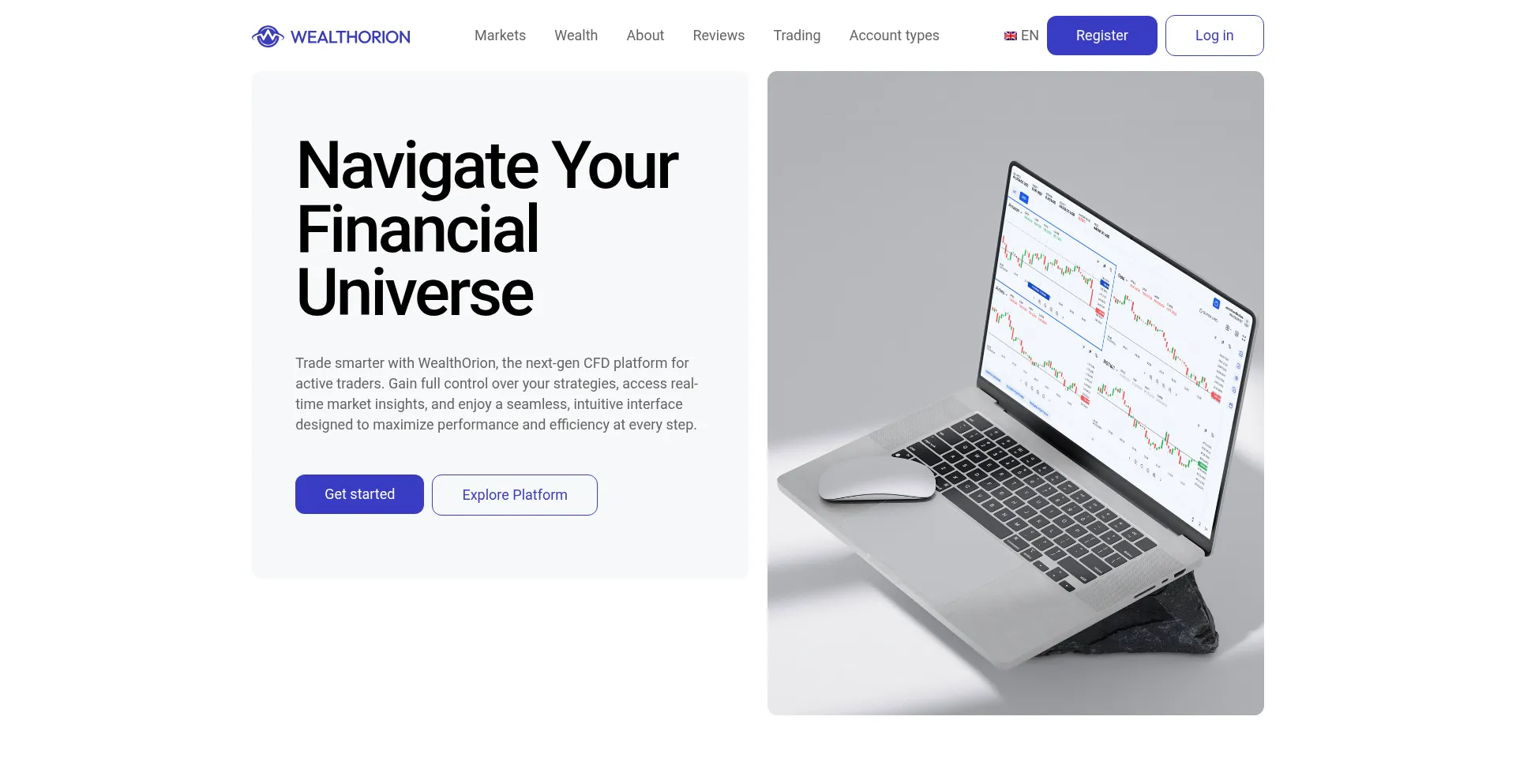 Website screenshot of Wealthorion.com
