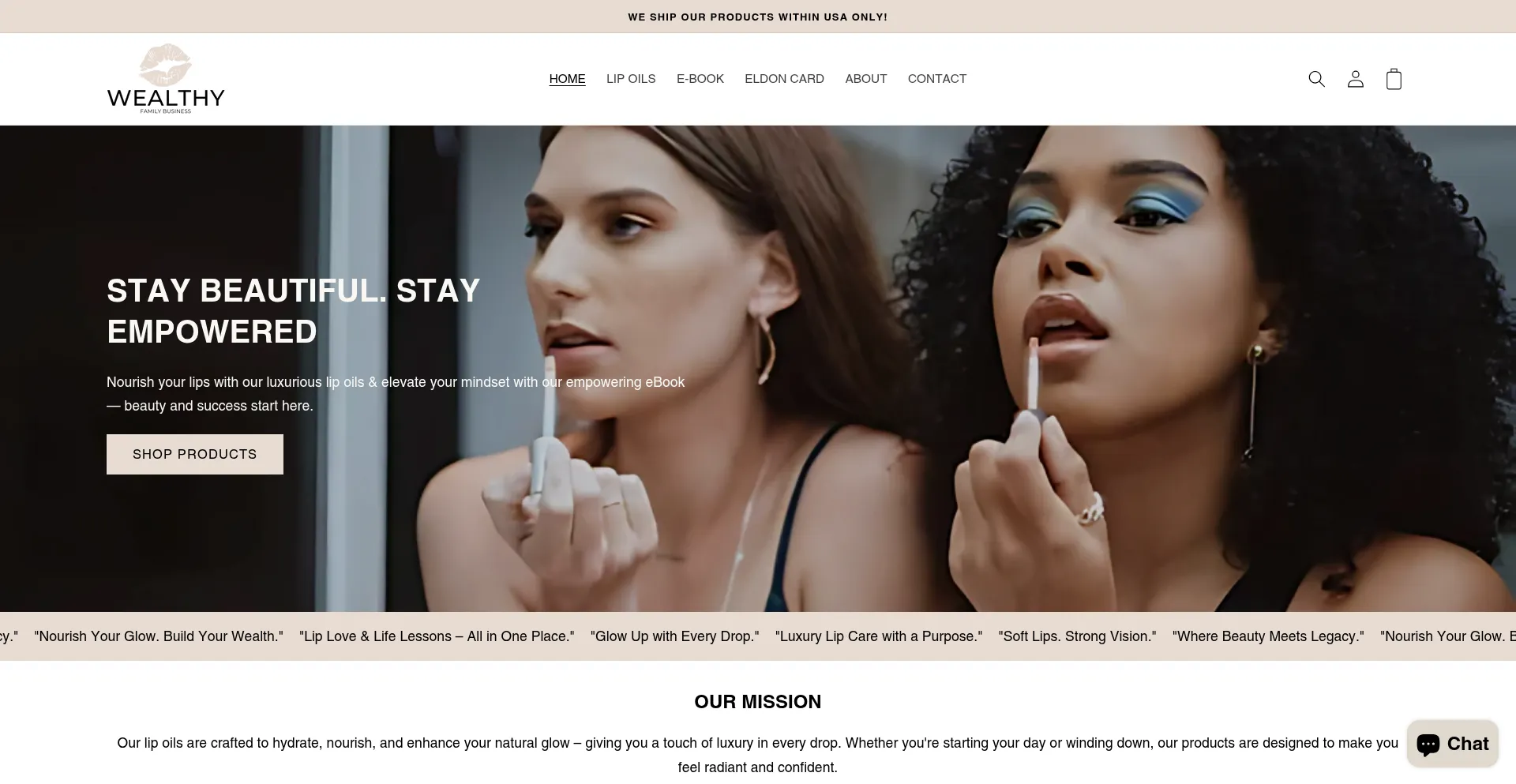 Website screenshot of Wealthyfamilybusiness.myshopify.com
