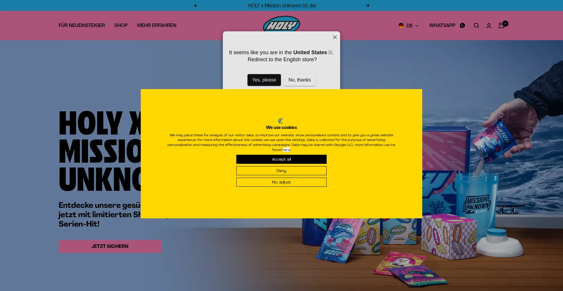 Website screenshot of Weareholy.com