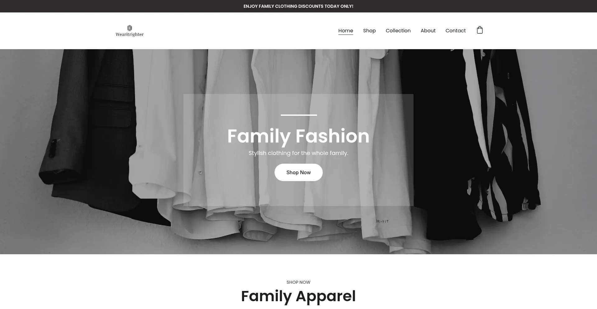 Website screenshot of Wearitrighter.com