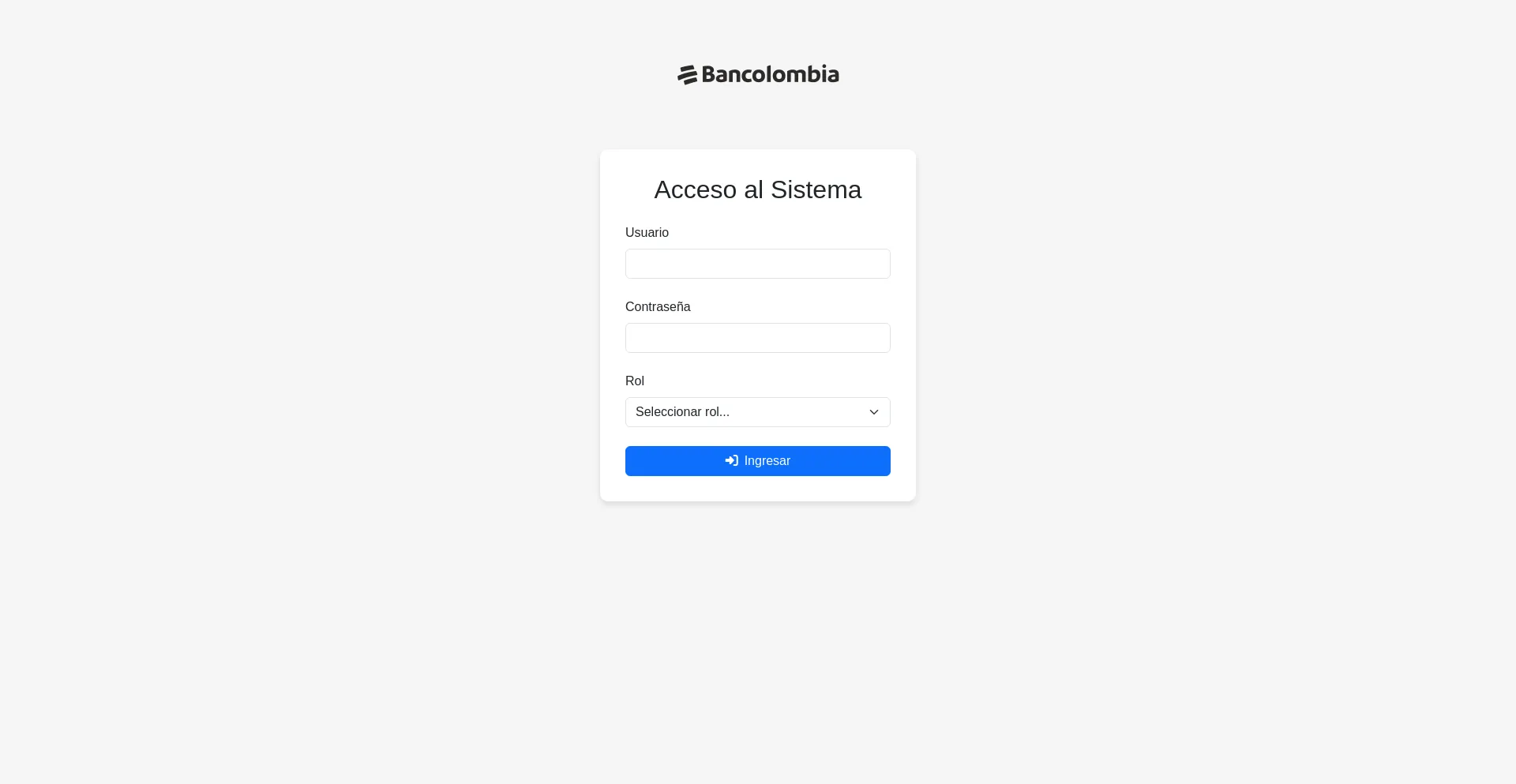 Website screenshot of Webbancolombiaapp.pythonanywhere.com