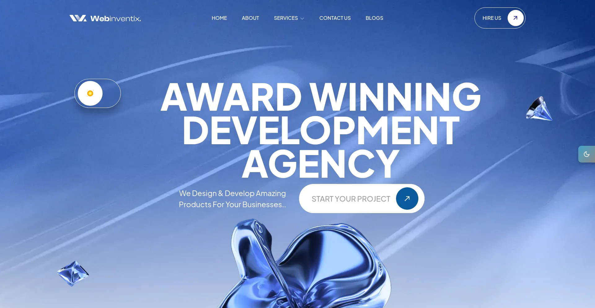 Website screenshot of Webinventix.com