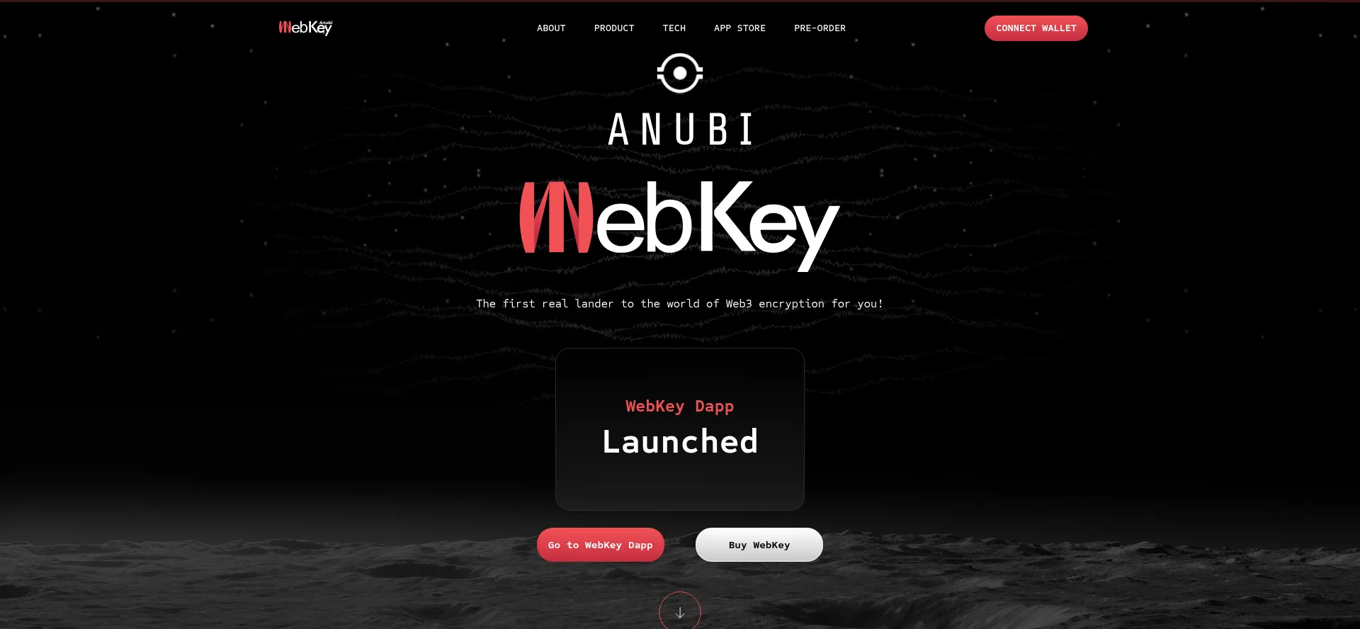 Website screenshot of Webkey.vip