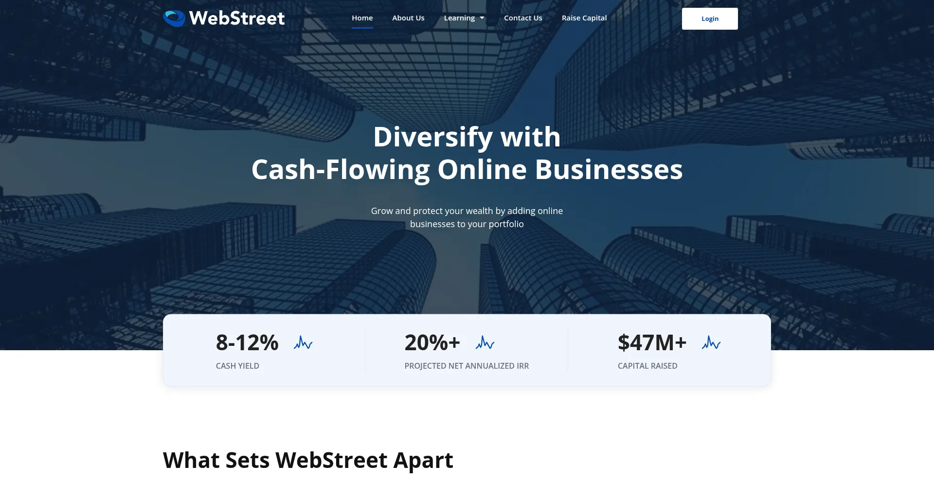 Website screenshot of Webstreet.co