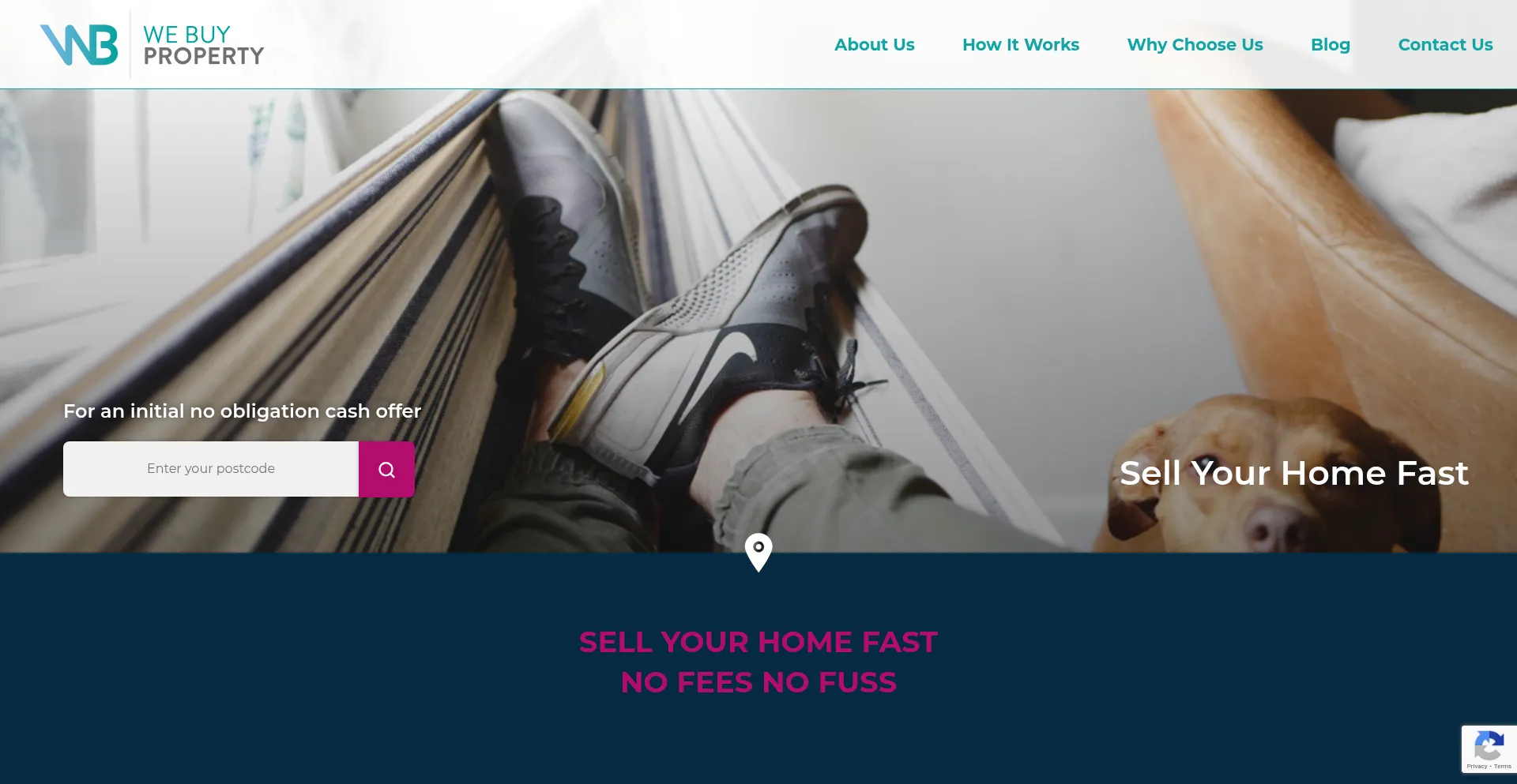 Website screenshot of Webuyproperty.com