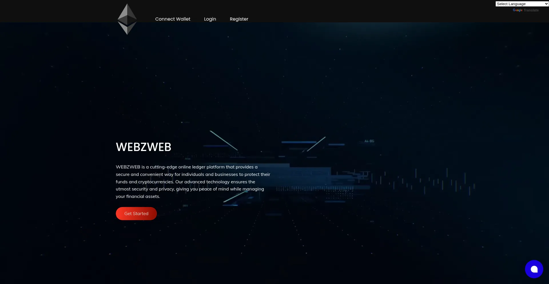 Website screenshot of Webzweb.com