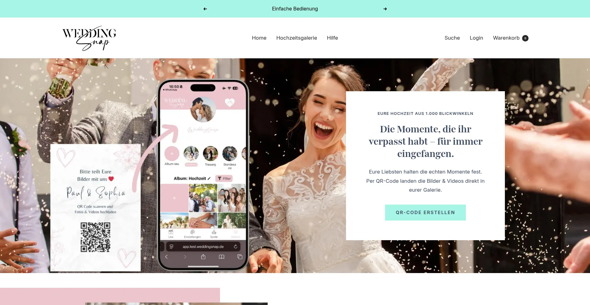Website screenshot of Weddingsnap.de