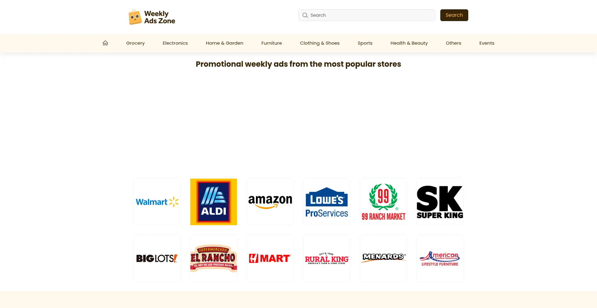 Website screenshot of Weeklyadszone.com
