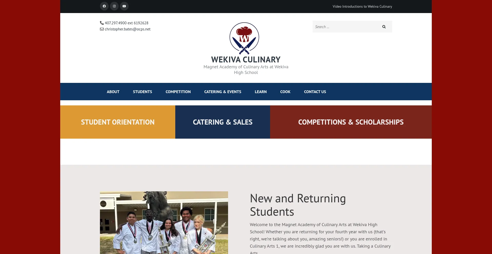 Wekivaculinary.org Screenshot