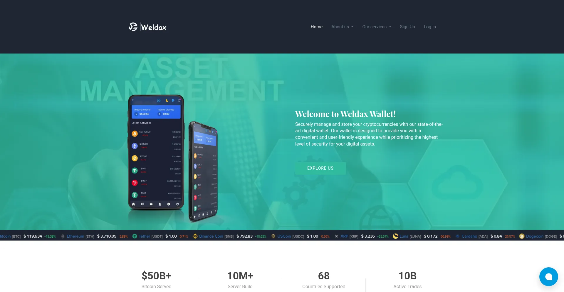 Website screenshot of Weldax.top