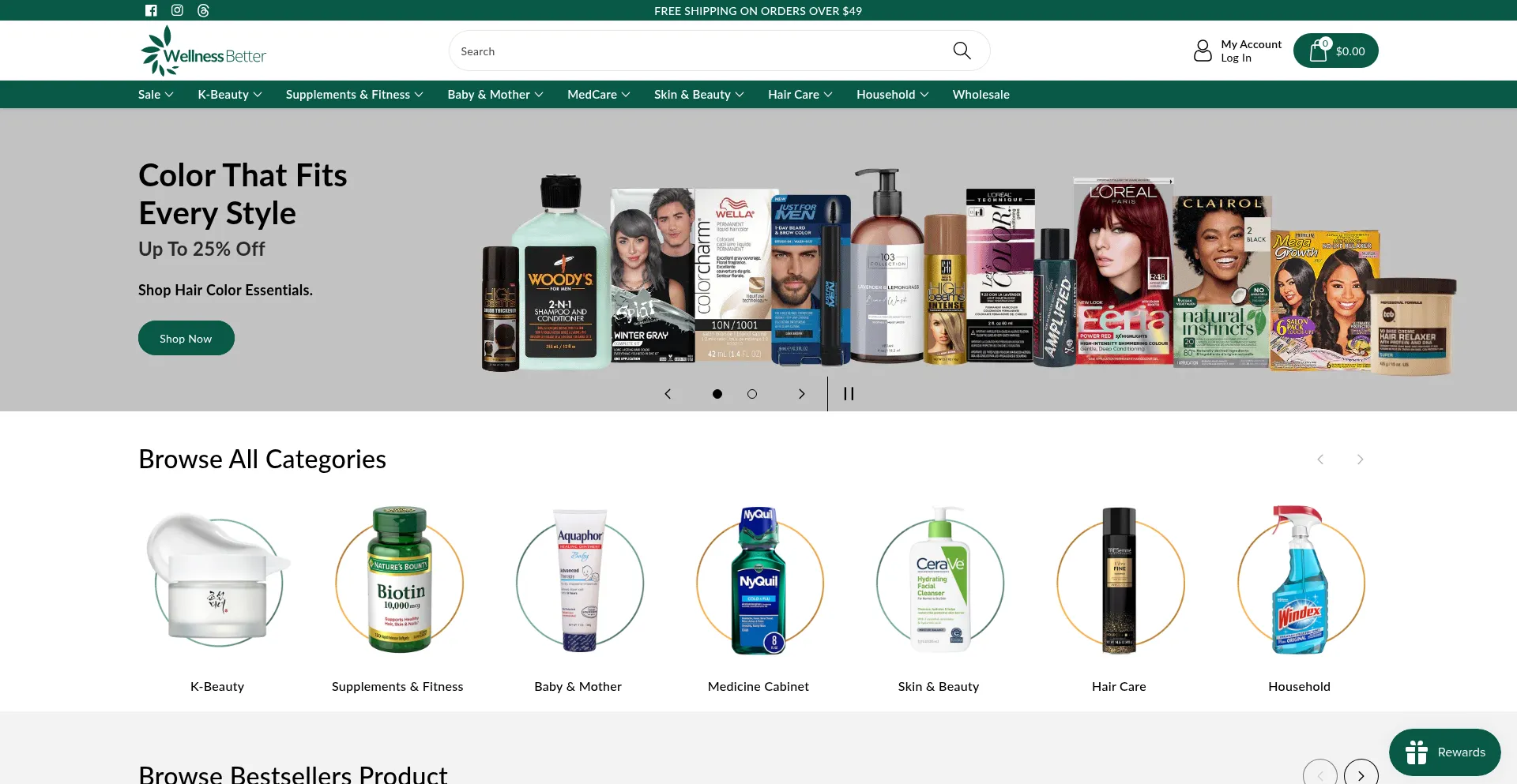 Website screenshot of Wellnessbetter.com