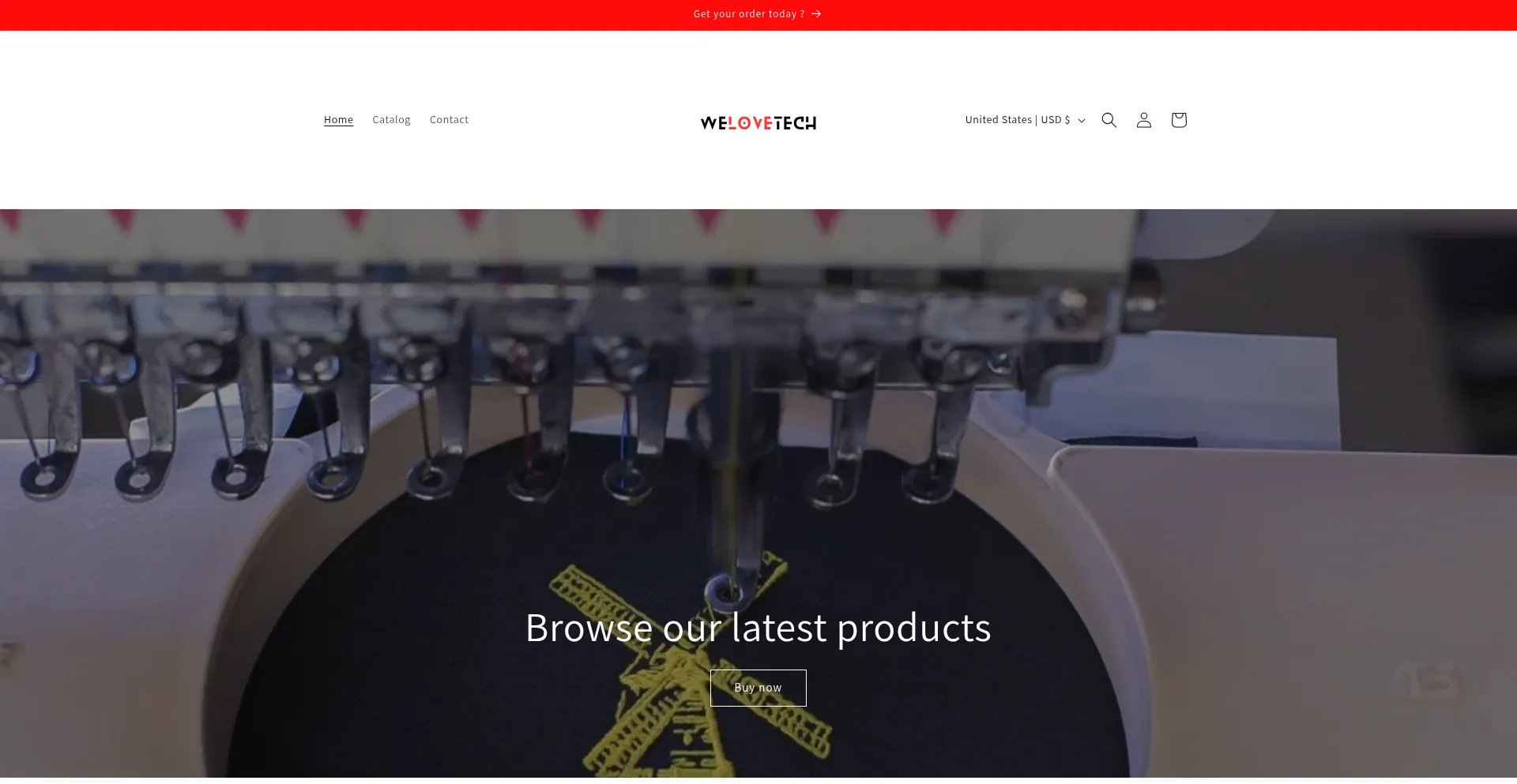 Website screenshot of Welovetech.shop