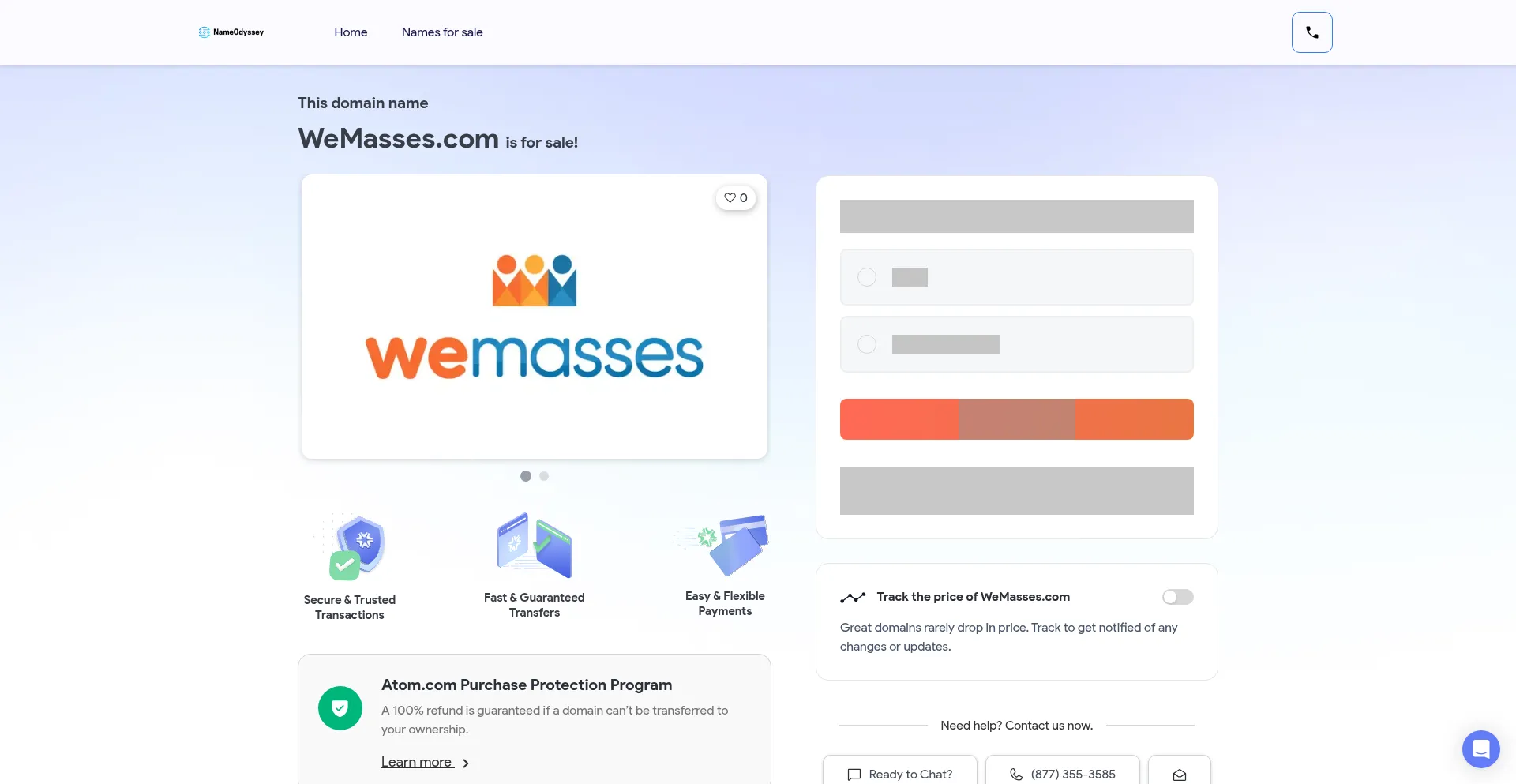 Website screenshot of Wemasses.com