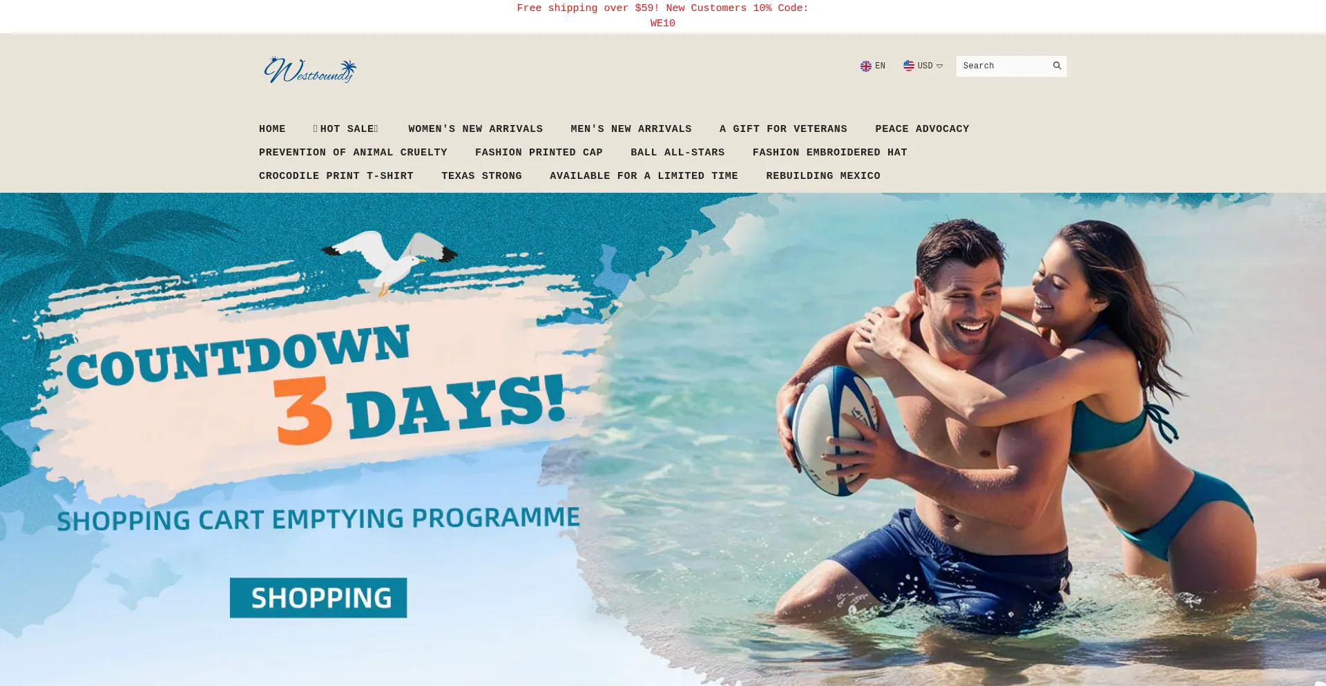 Website screenshot of Westboundy.com