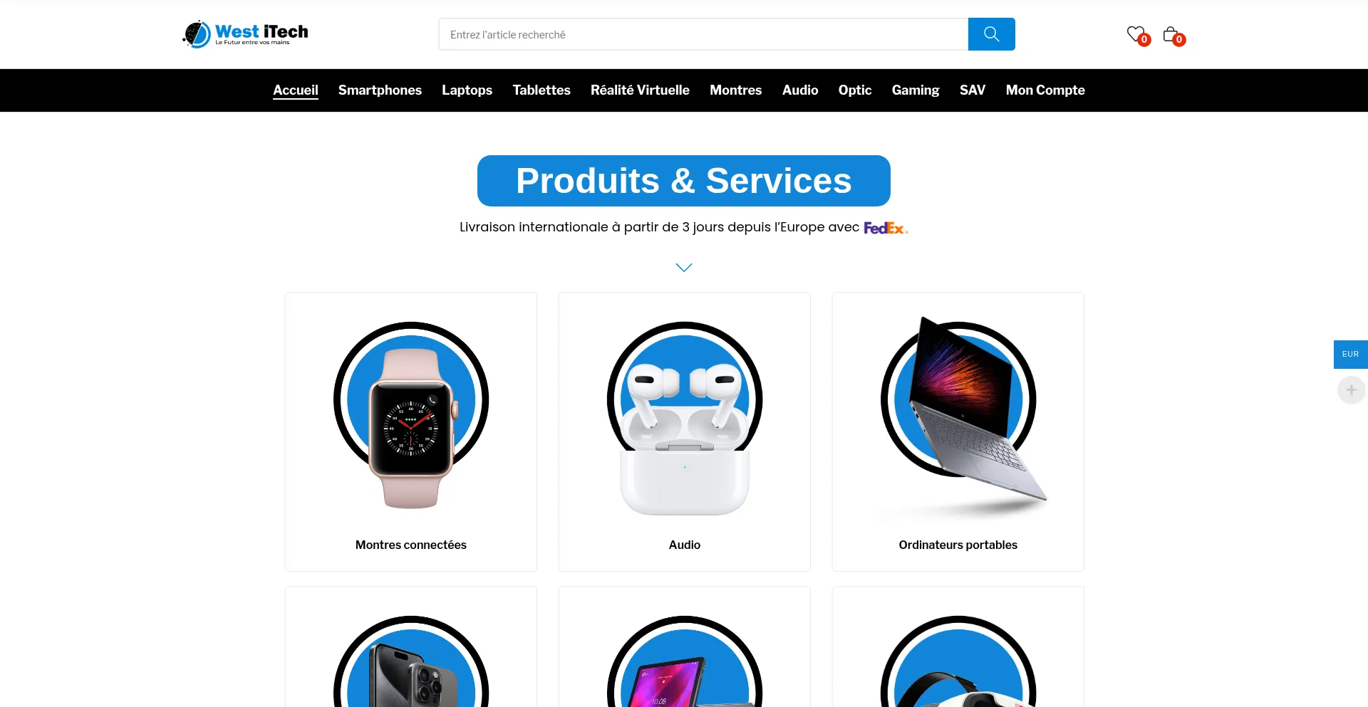 Website screenshot of Westitech.com
