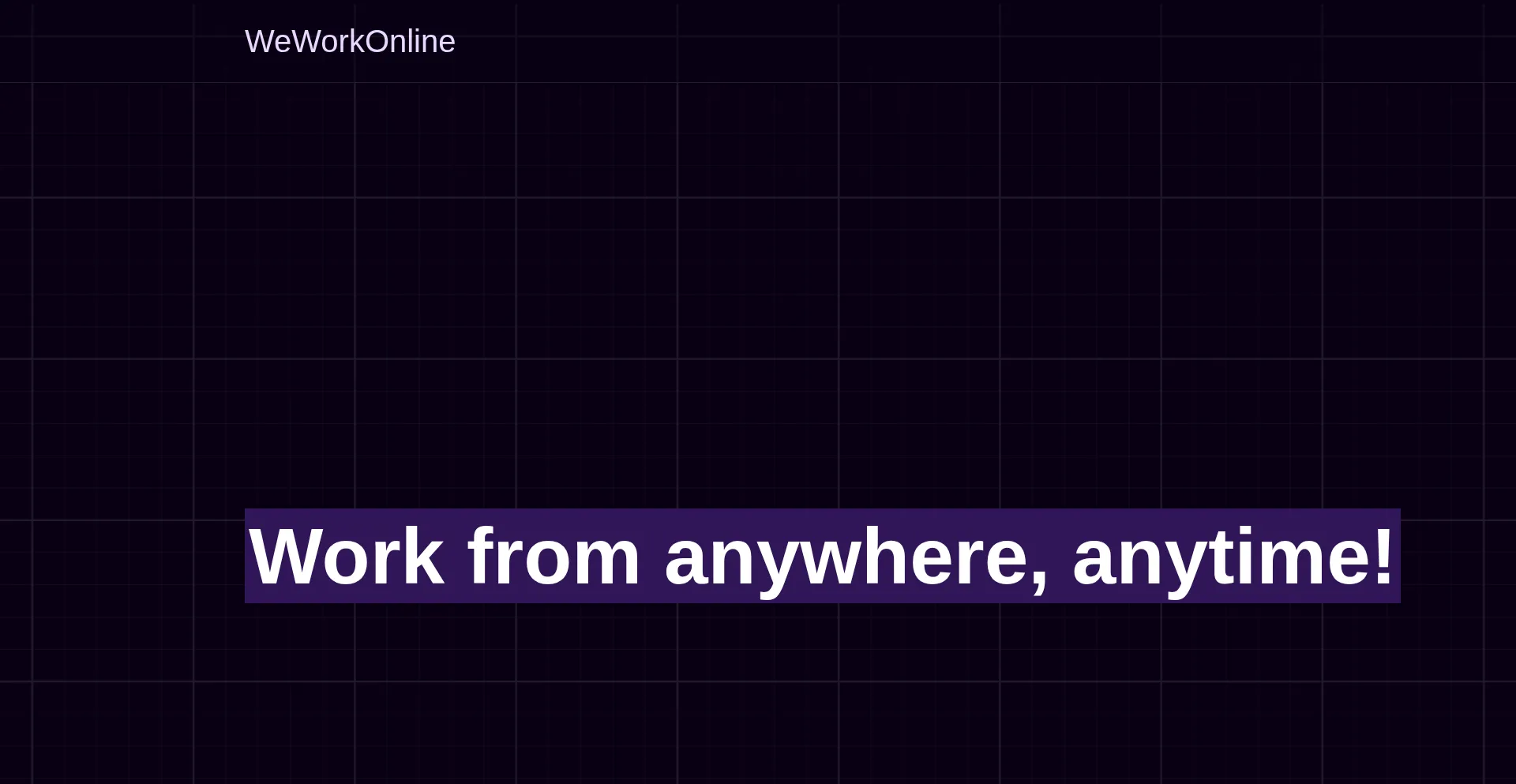 Website screenshot of Weworkonline.net