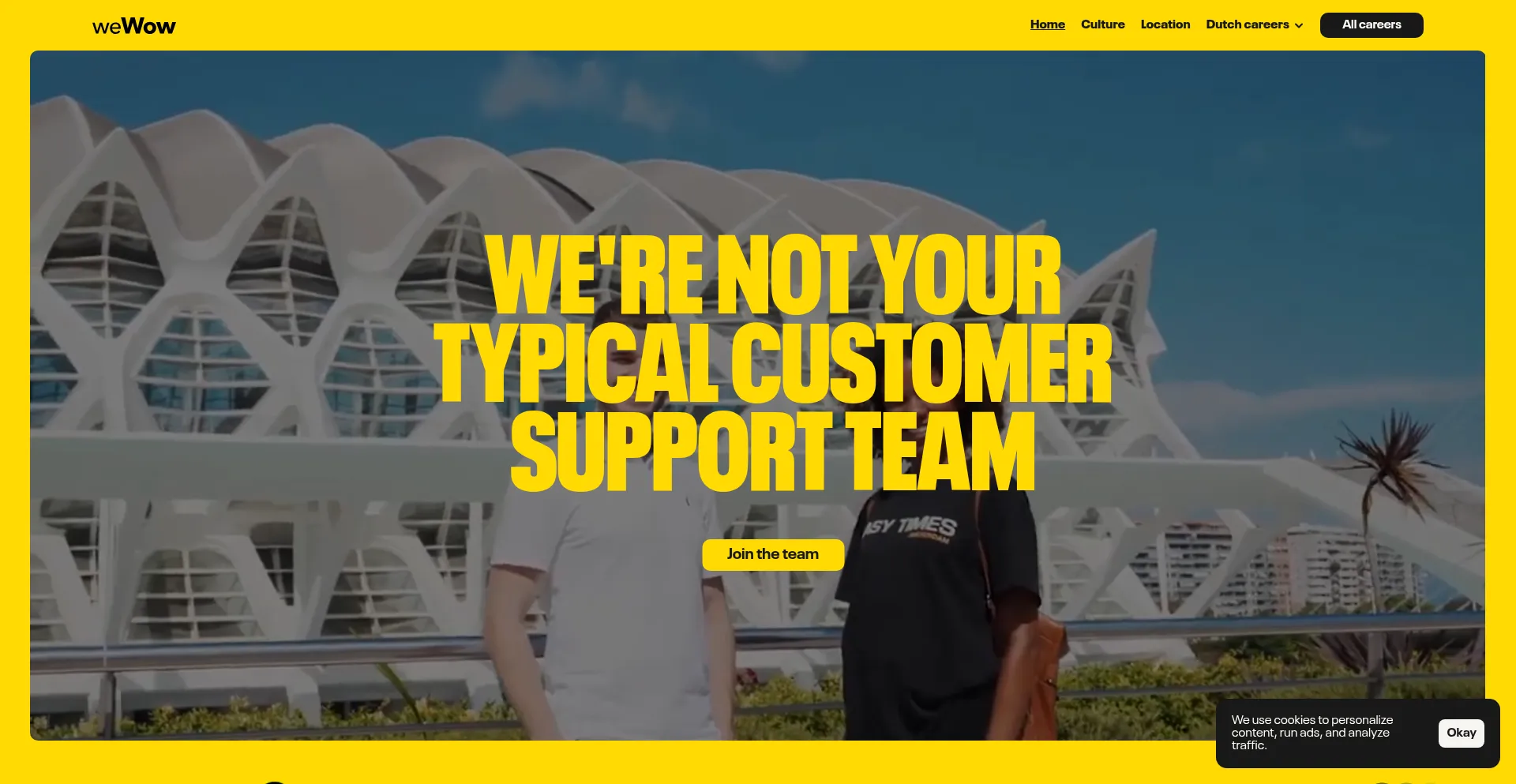Website screenshot of Wewowcareers.io
