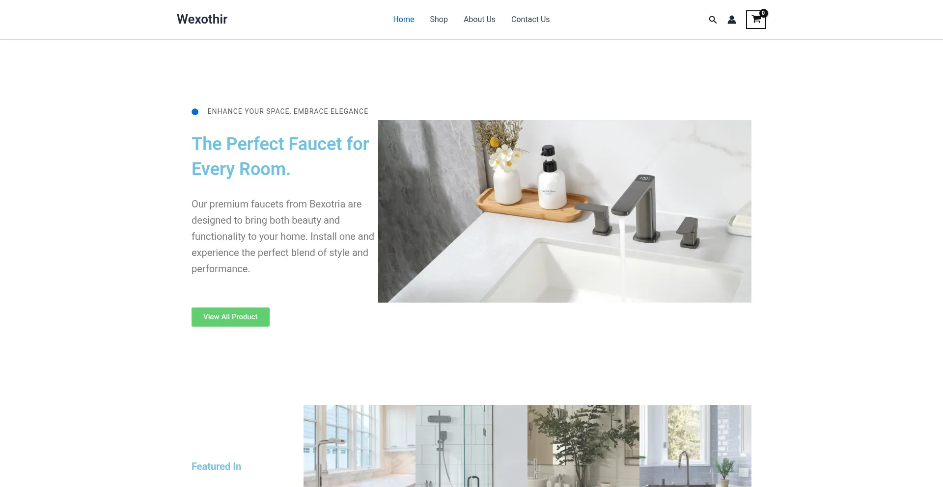 Website screenshot of Wexothir.com