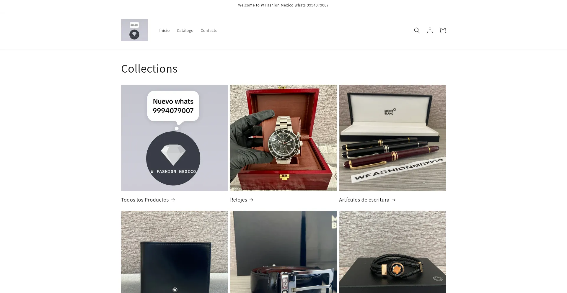 Website screenshot of Wfashionmexico.com