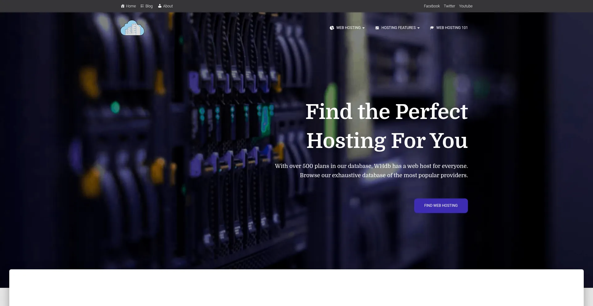 Website screenshot of Whdb.com
