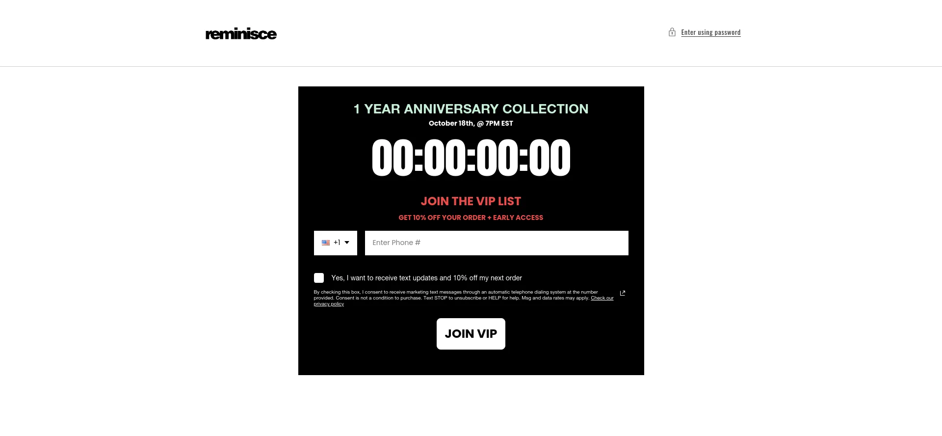 Website screenshot of Whenireminisce.com