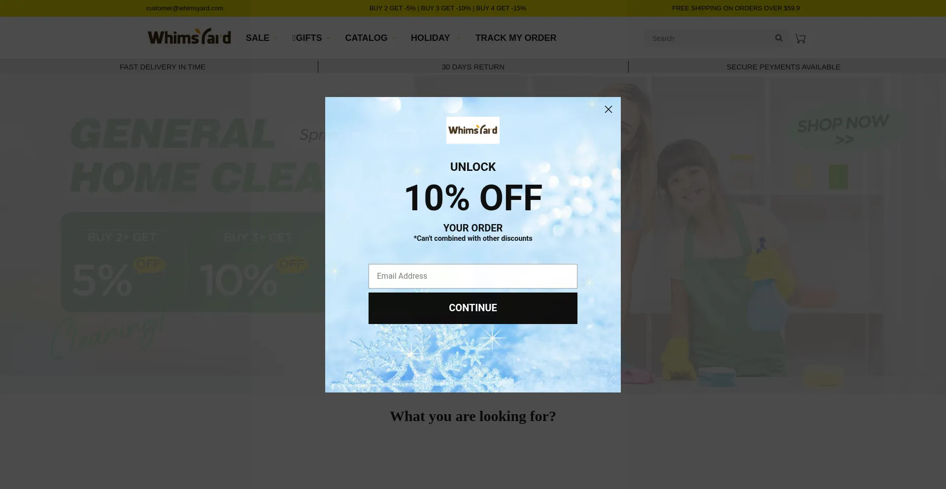 Website screenshot of Whimsyard.com