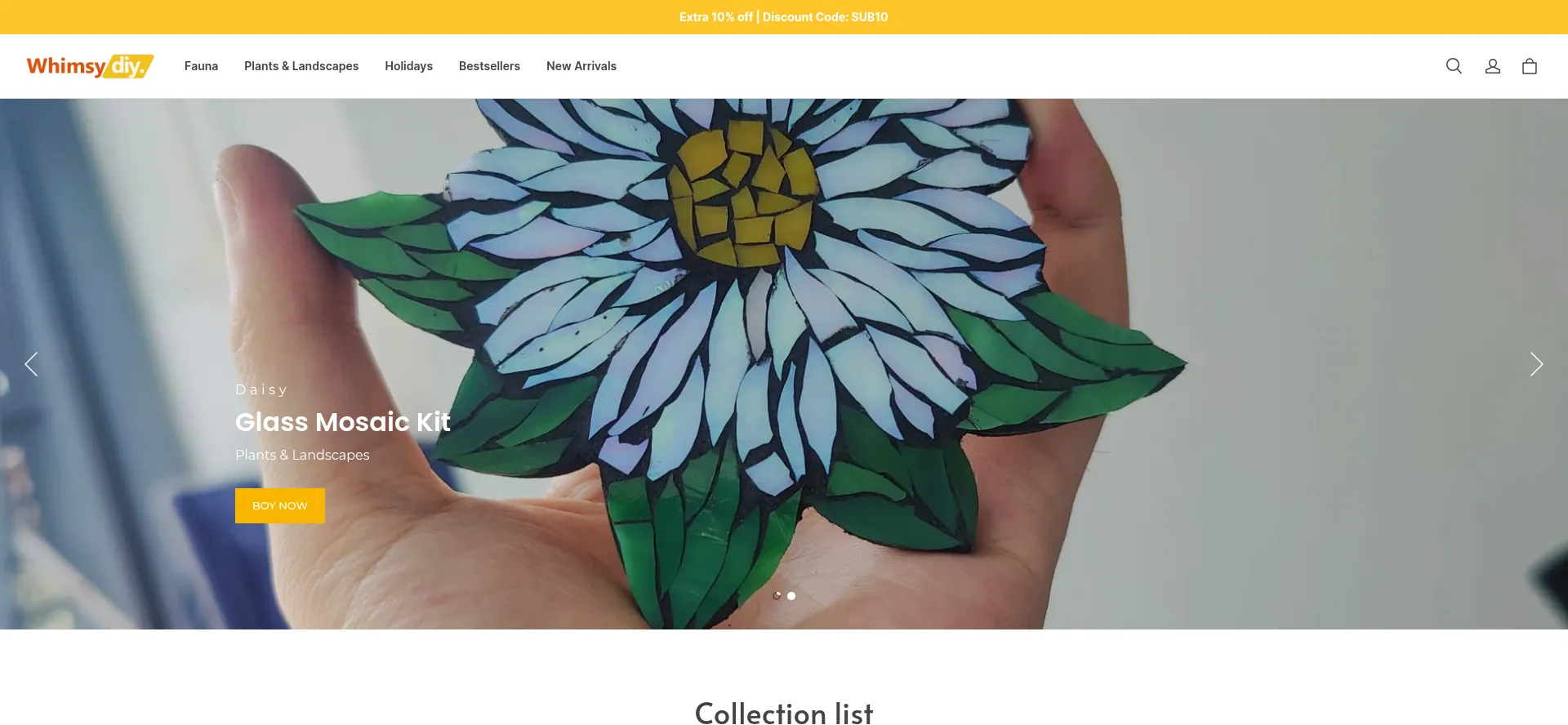Website screenshot of Whimsydiy.com