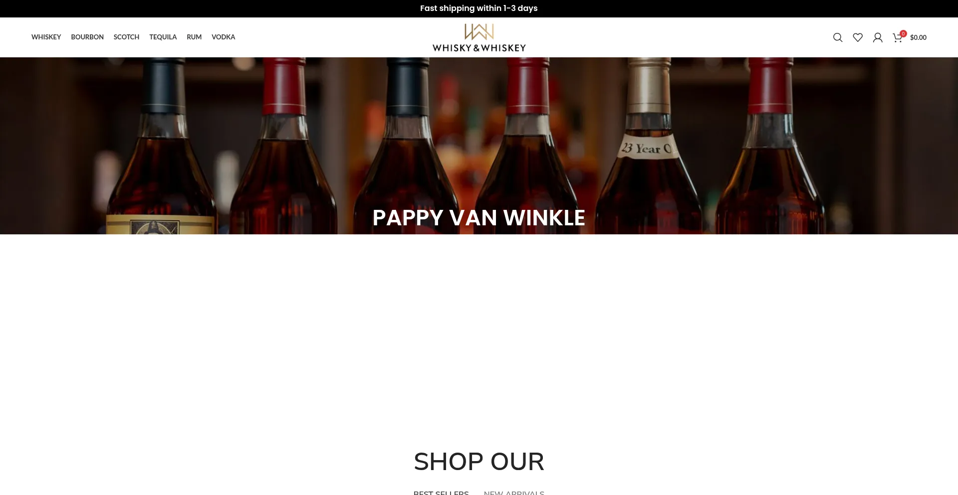 Website screenshot of Whiskyofwhiskey.shop