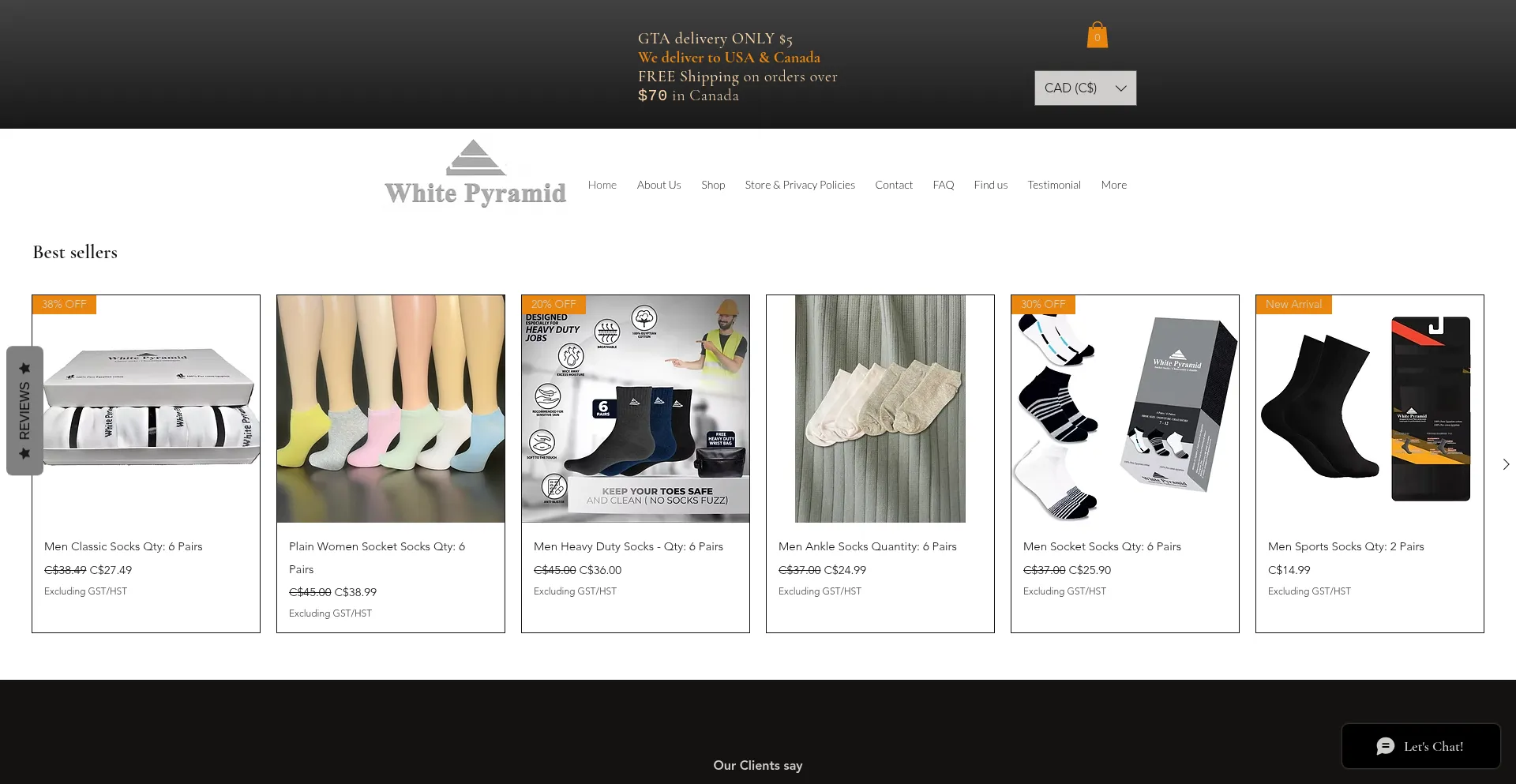 Website screenshot of Whitepyramid.ca
