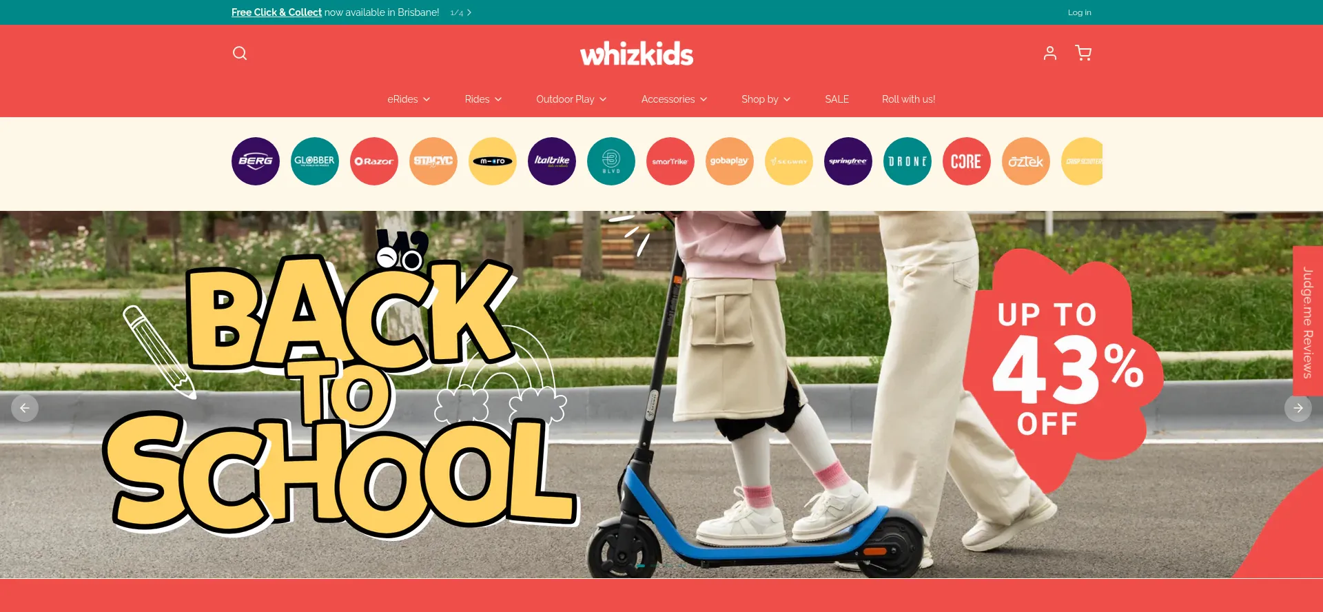 Website screenshot of Whizkids.com.au