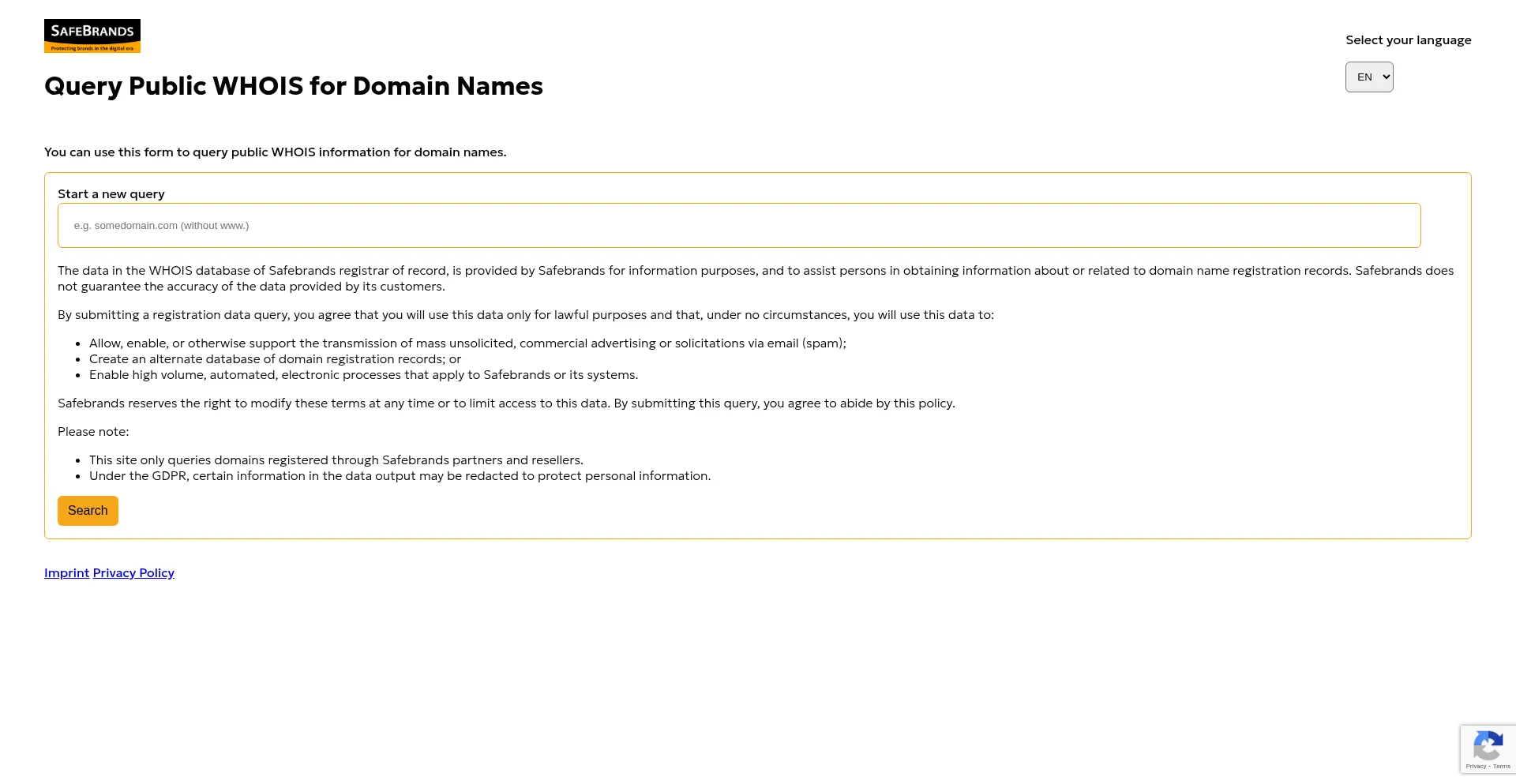 Whois.safebrands.com