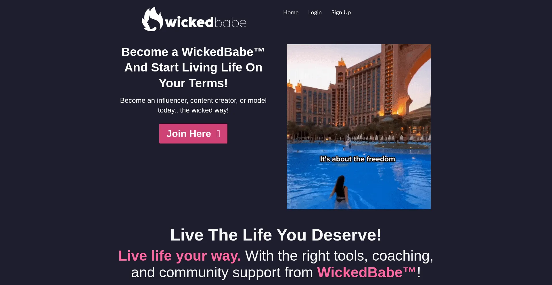 Website screenshot of Wickedbabe.com