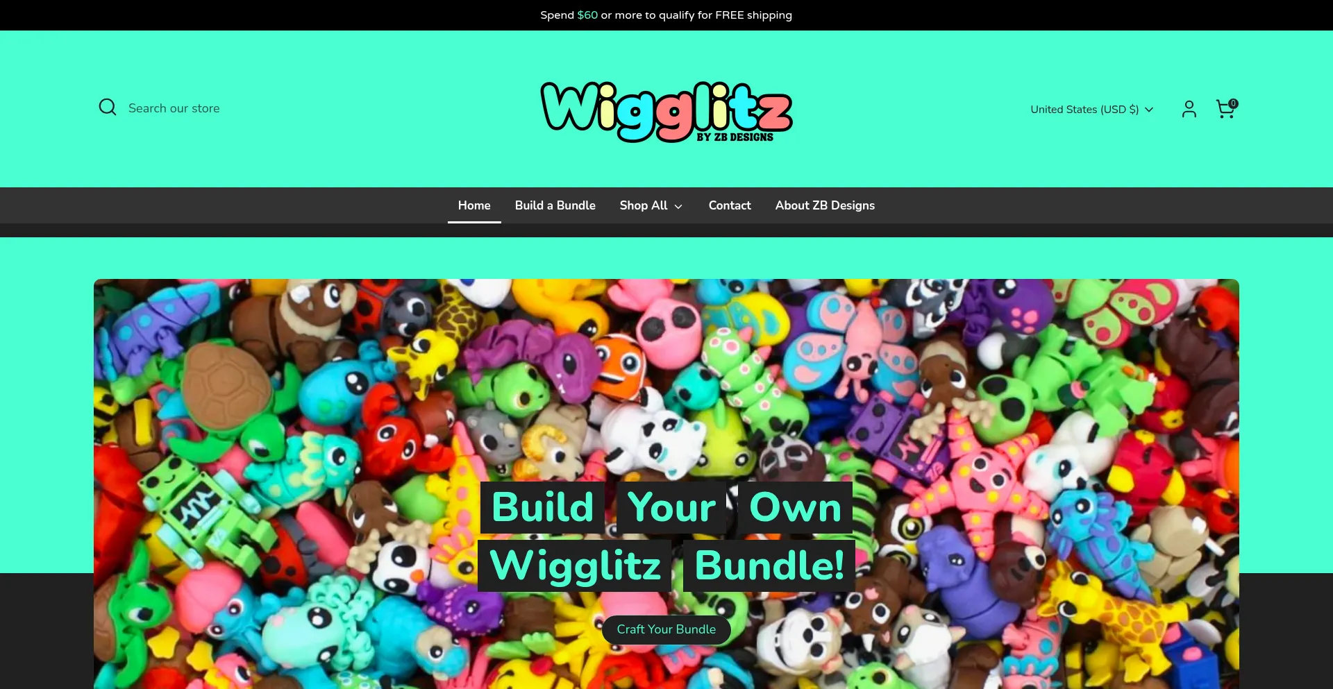 Website screenshot of Wigglitz.com