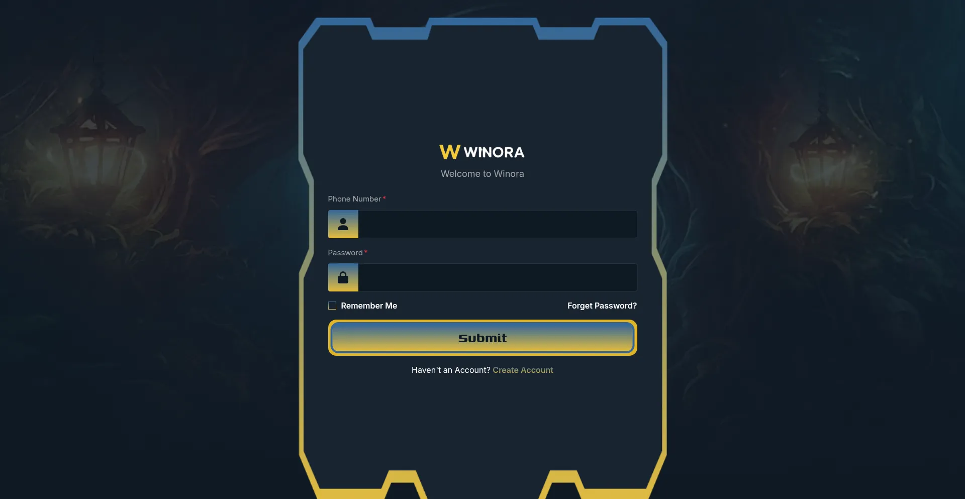 Website screenshot of Winora777.pro