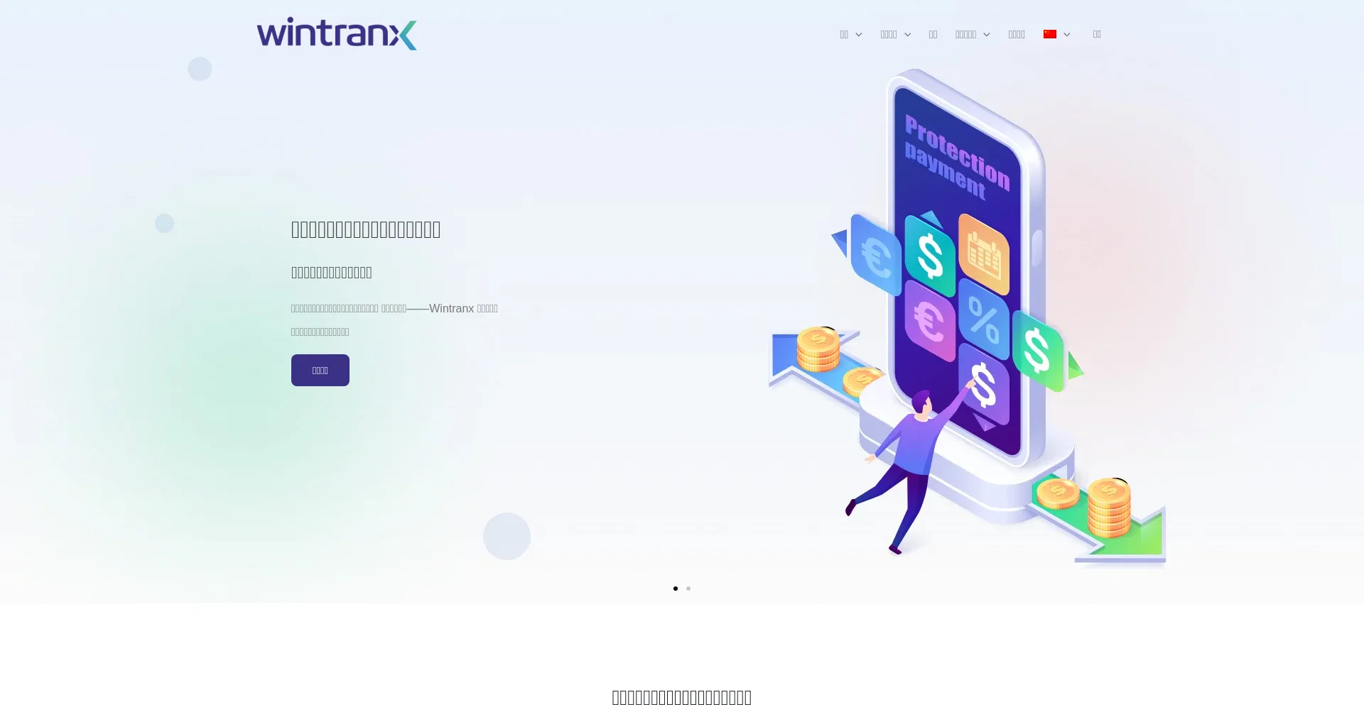 Website screenshot of Wintranx.com