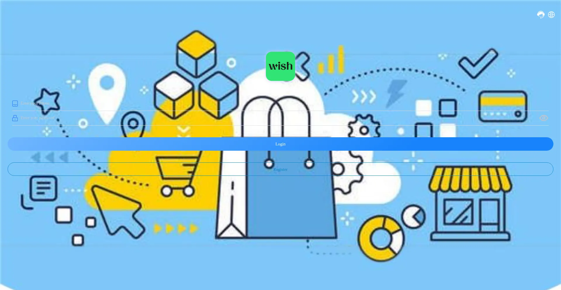 Website screenshot of Wish22.cc