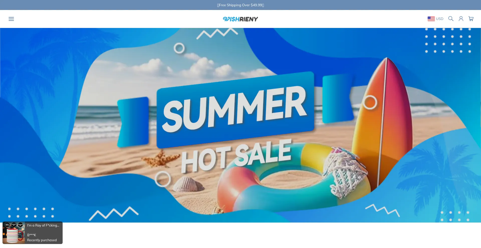Website screenshot of Wishrieny.com