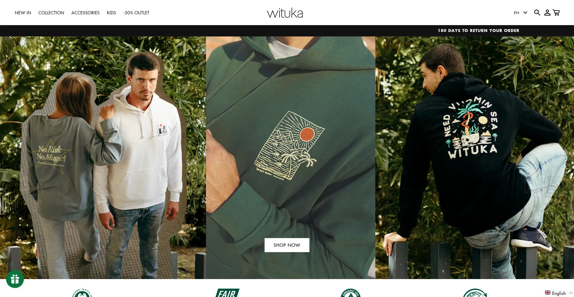Website screenshot of Wituka.com
