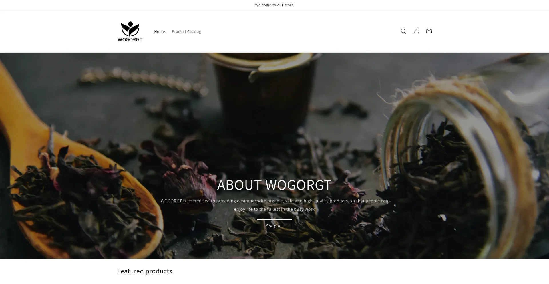 Website screenshot of Wogorgtshop.com