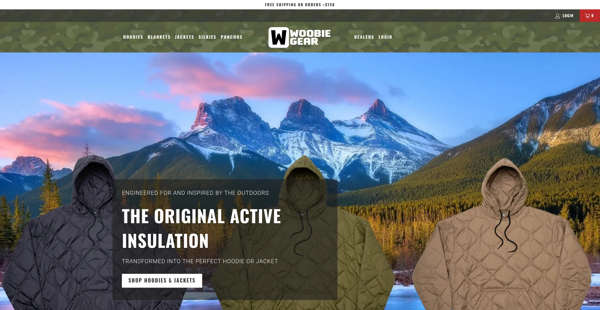 Website screenshot of Woobiegear.com