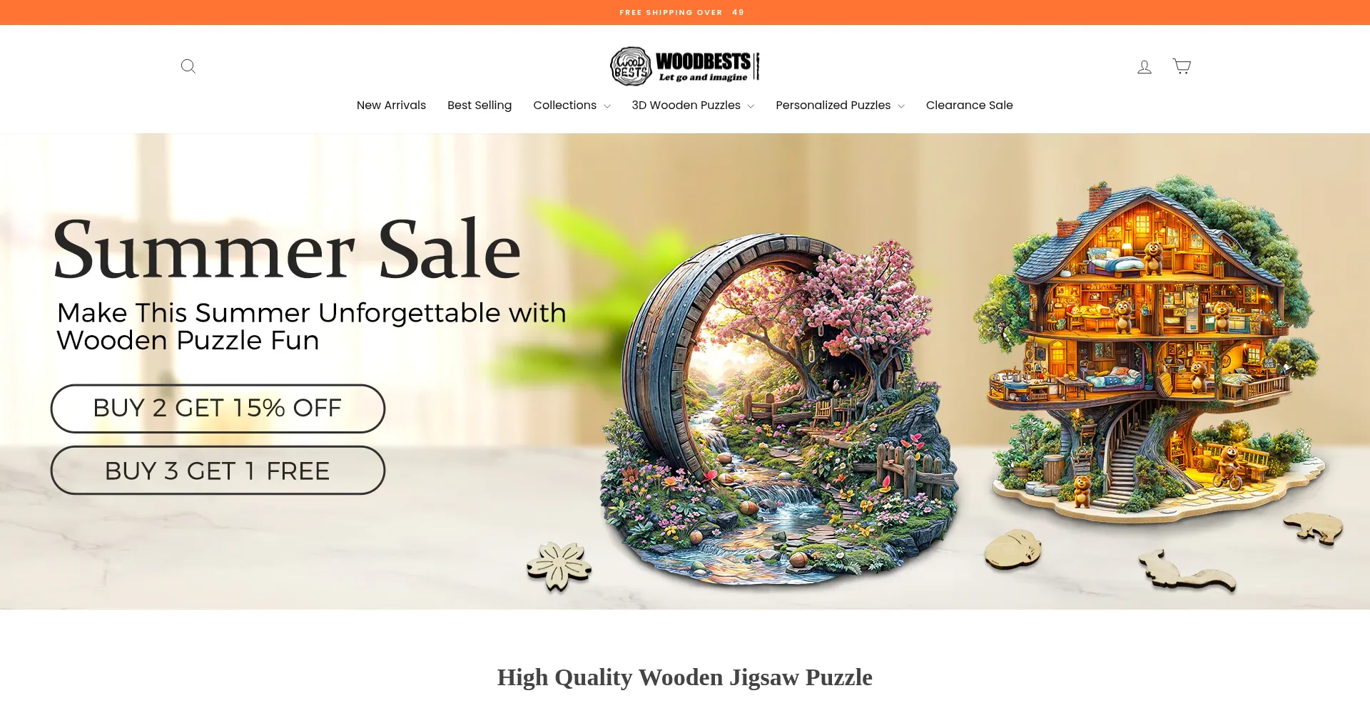 Website screenshot of Woodbests.co.uk