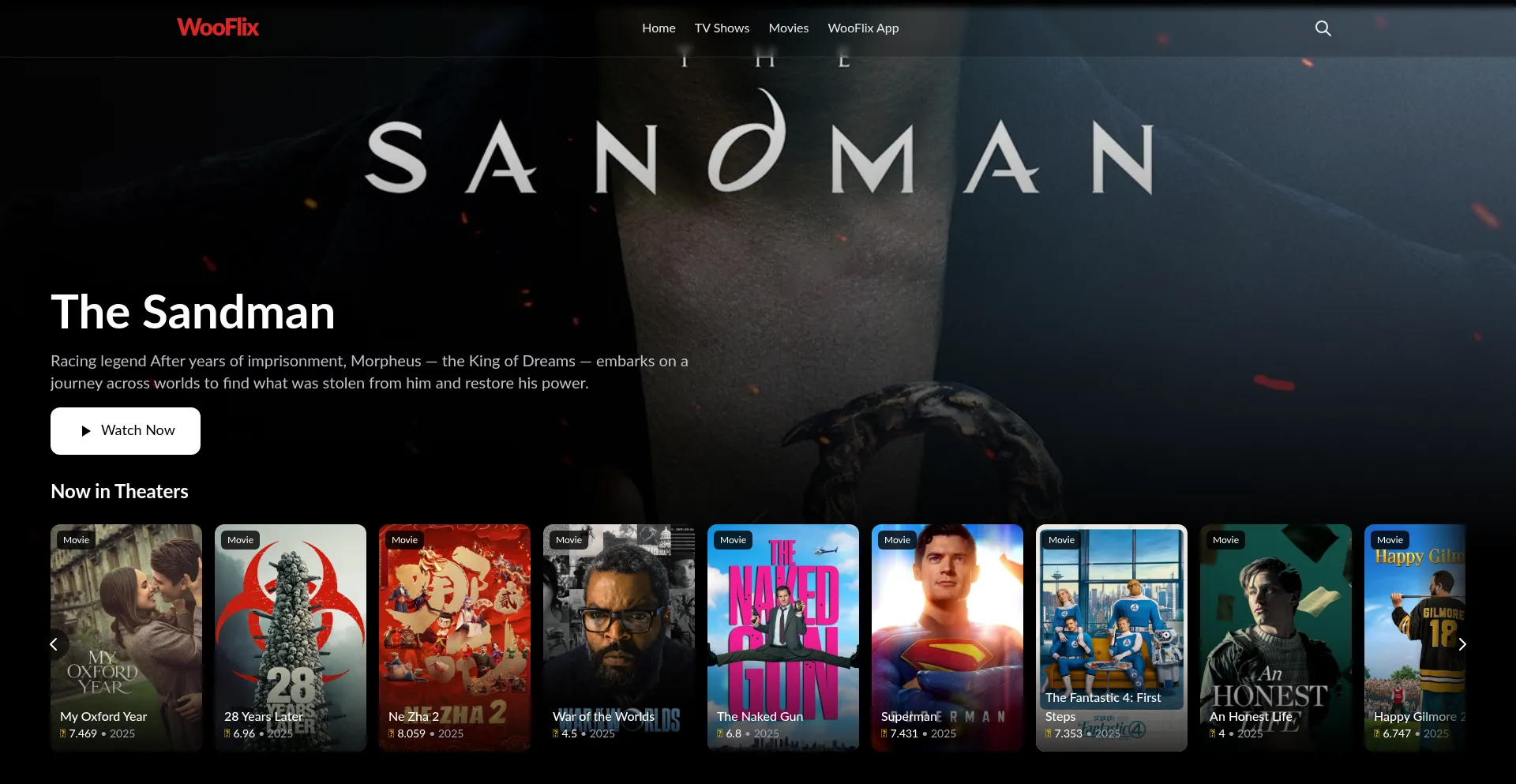 Website screenshot of Wooflix.se
