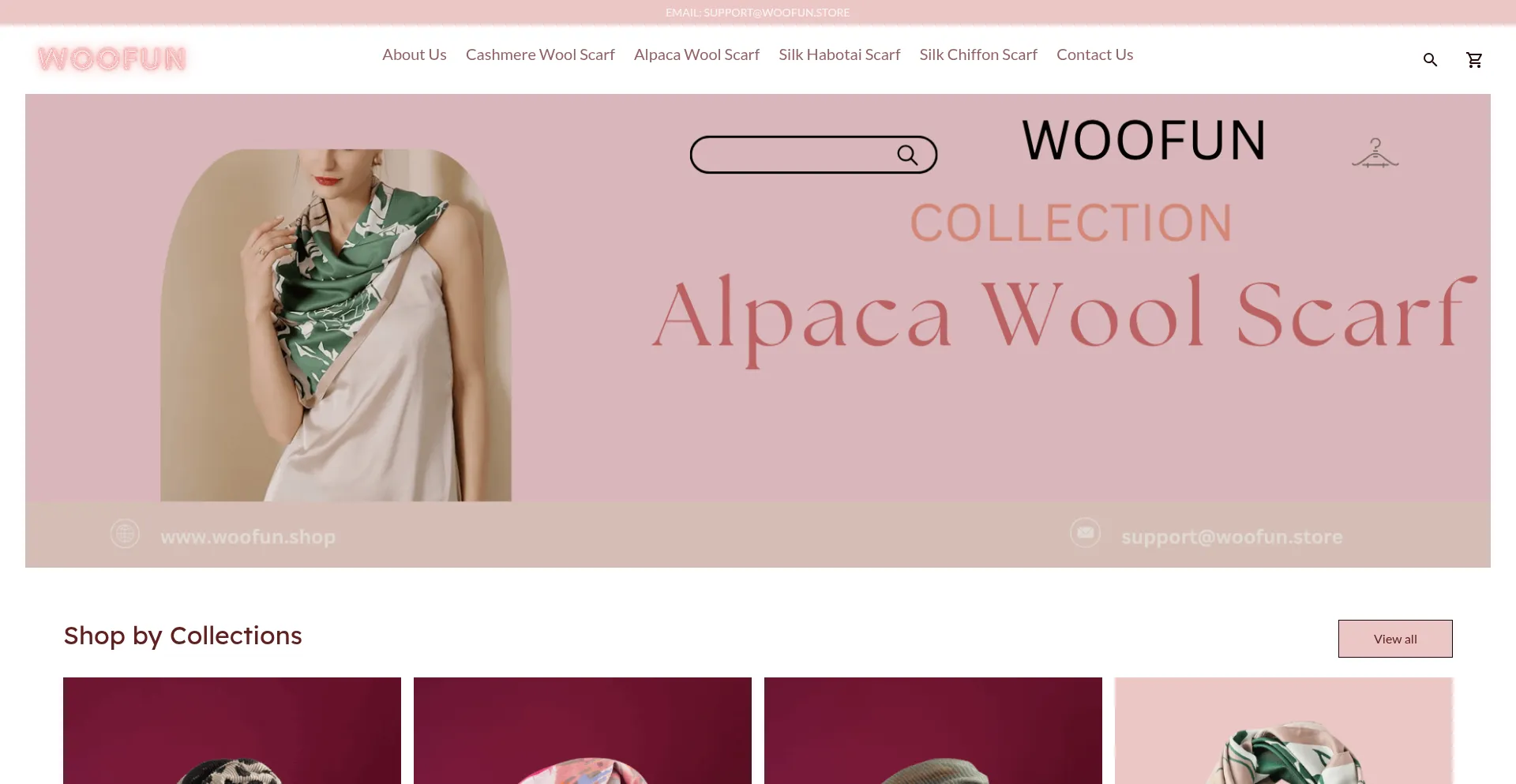 Website screenshot of Woofun.store