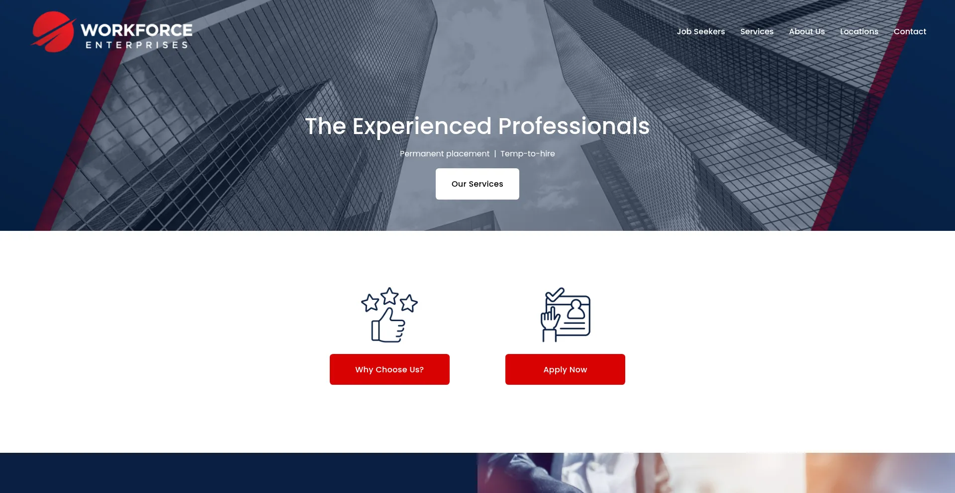 Website screenshot of Workforceenterprises.net
