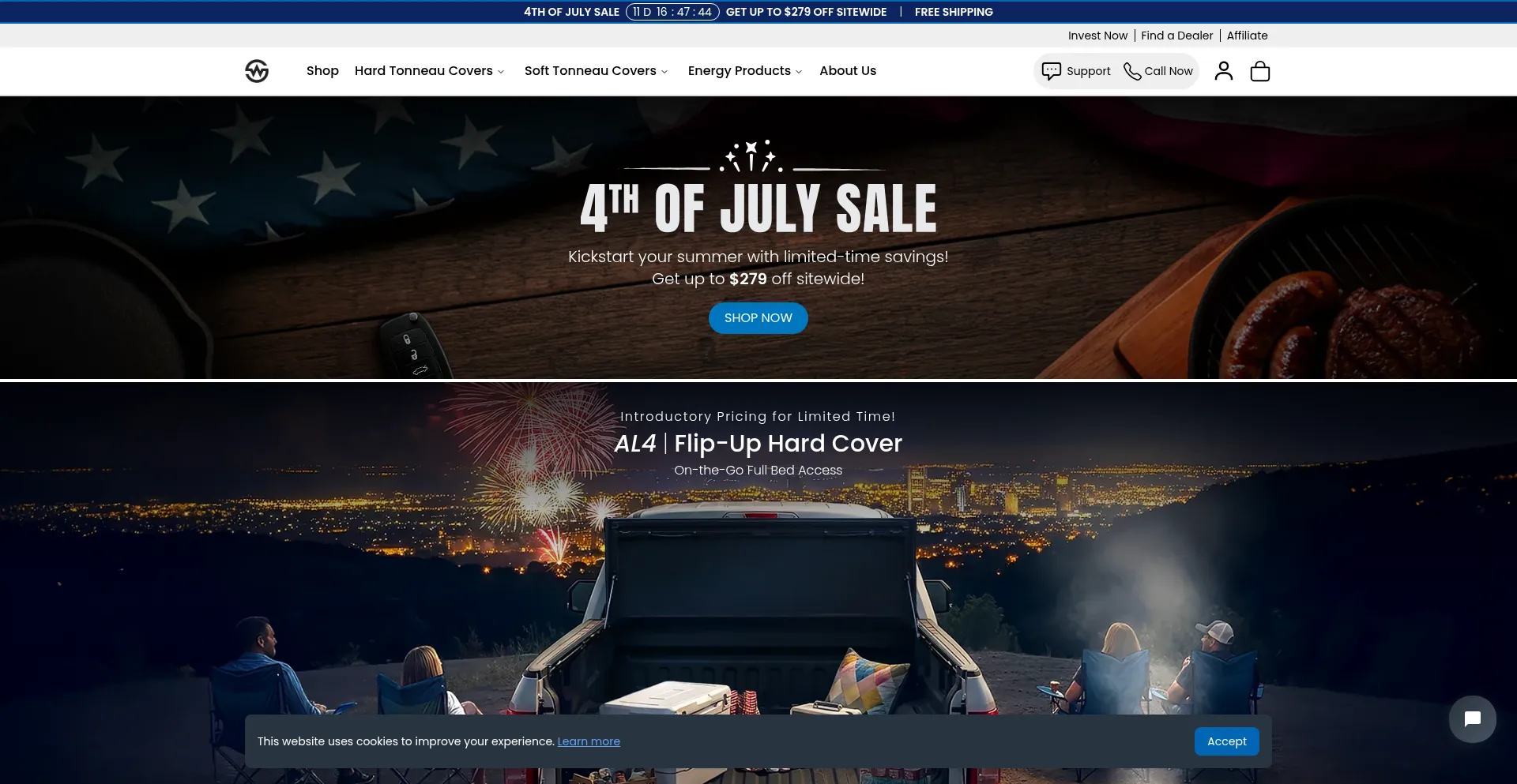 Website screenshot of Worksport.com