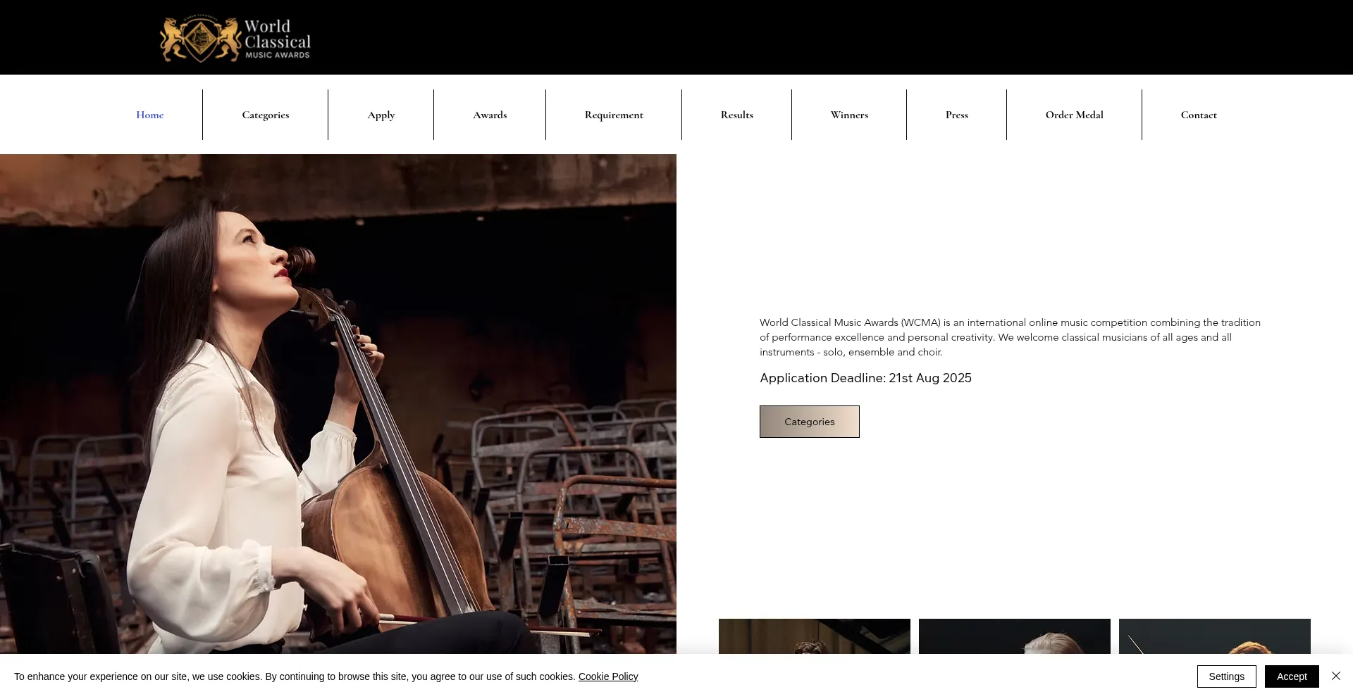 Website screenshot of Worldclassicalmusic.com