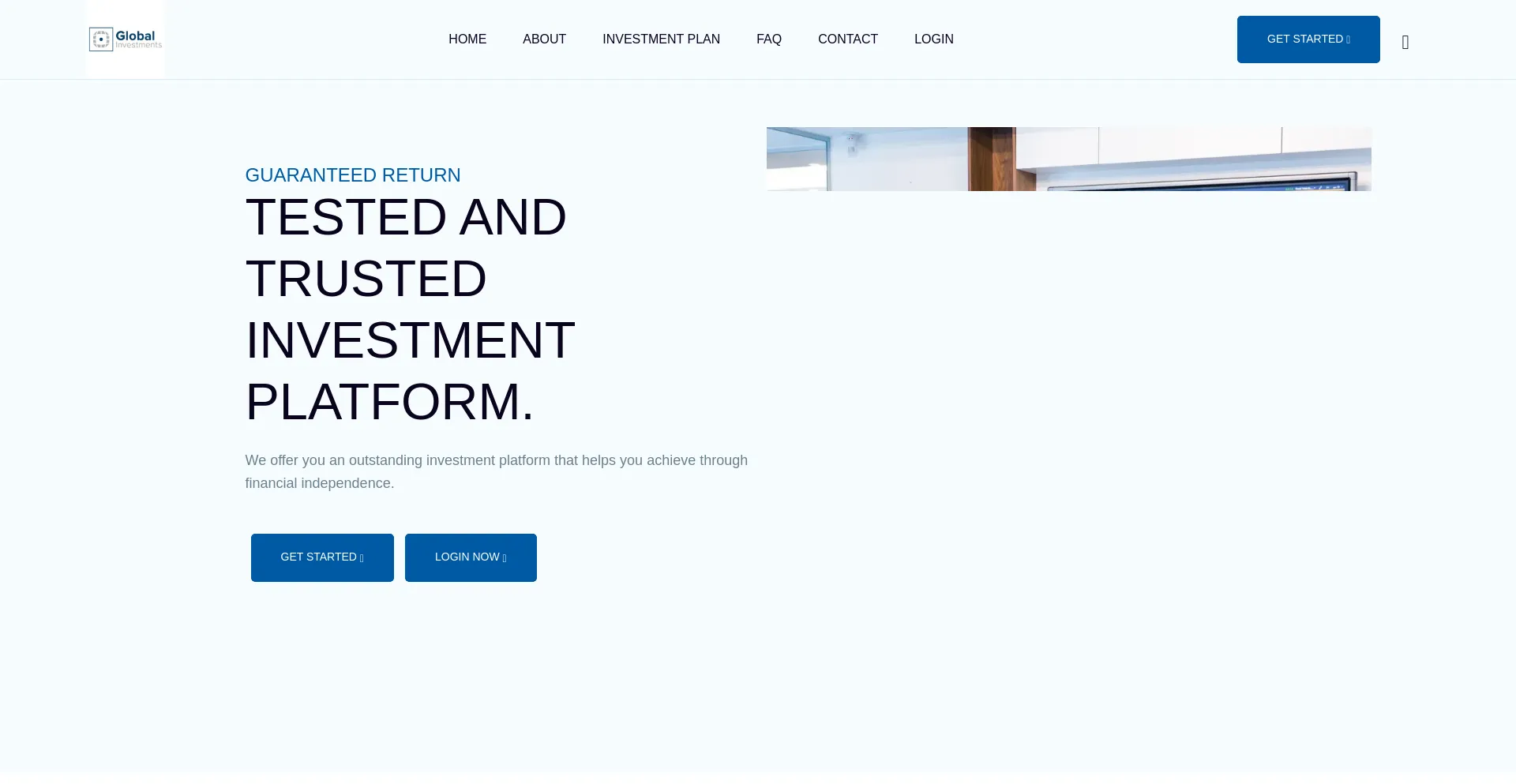 Website screenshot of Worldglobalinvest.com